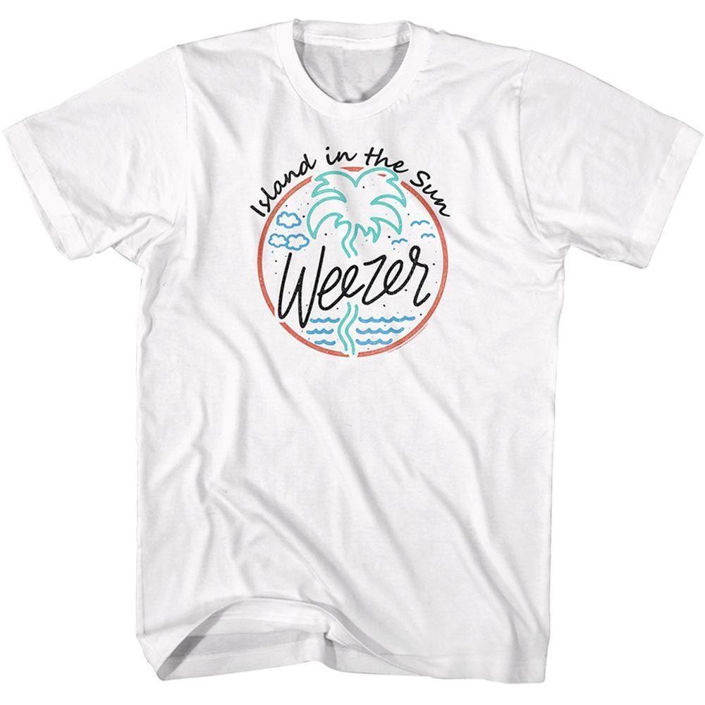 Weezer Island In The Sun White Adult T Shirt